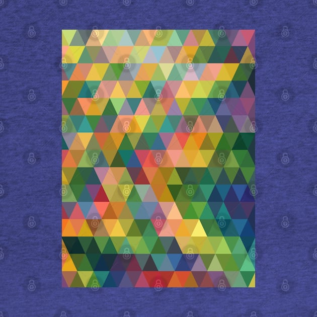 Rainbow Pastel Triangle, Geometric Abstract Pattern by love-fi